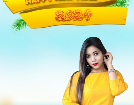 New Year 2024 Background Editing With Girl