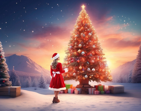 Merry Christmas Tree Wallpaper For Desktop