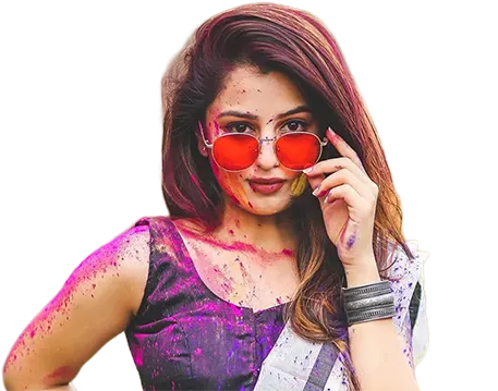 Happy Holi Girl PNG