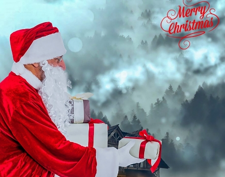 Santa Claus Merry Christmas Background